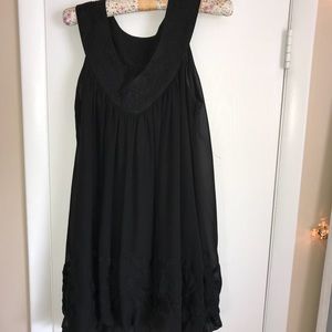 Black chiffon shift party dress